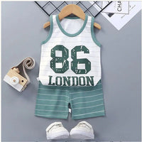 Children Sets Kids Clothes Boys Girls Vest Suit Summer Children's Clothing baby Cotton T-Shirts Shorts Tank Top Sleeveless - WAREHOUSE SHOP