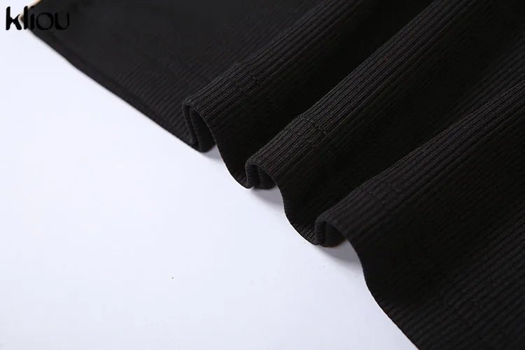 Classy Kliou Lady Dress. Button Side Slit Body, with Turn - down Collar Short Sleeve - Shaping - WAREHOUSE SHOP
