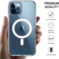 Clear Phone Case For iPhone 11 12 13 14 15 Pro Max For Magsafe Magnetic Wireless Charging Magsafe Case 7 8 XR XsMax Cover Case - WAREHOUSE SHOP