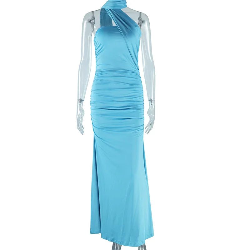 Color Dress Ribbon styled, Split Open Back women Dress. - WAREHOUSE SHOP