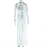 Color Dress Ribbon styled, Split Open Back women Dress. - WAREHOUSE SHOP