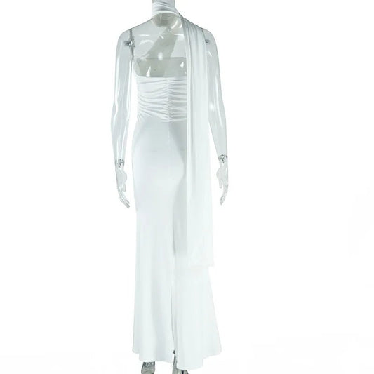 Color Dress Ribbon styled, Split Open Back women Dress. - WAREHOUSE SHOP