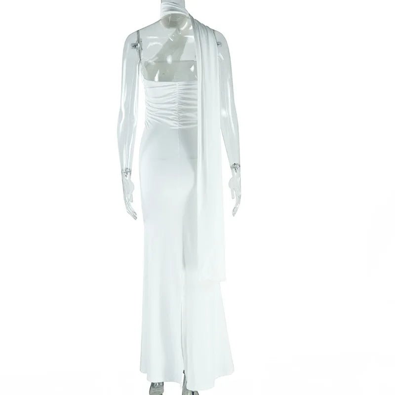Color Dress Ribbon styled, Split Open Back women Dress. - WAREHOUSE SHOP