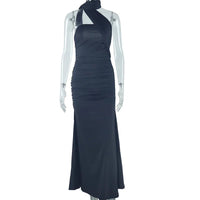 Color Dress Ribbon styled, Split Open Back women Dress. - WAREHOUSE SHOP