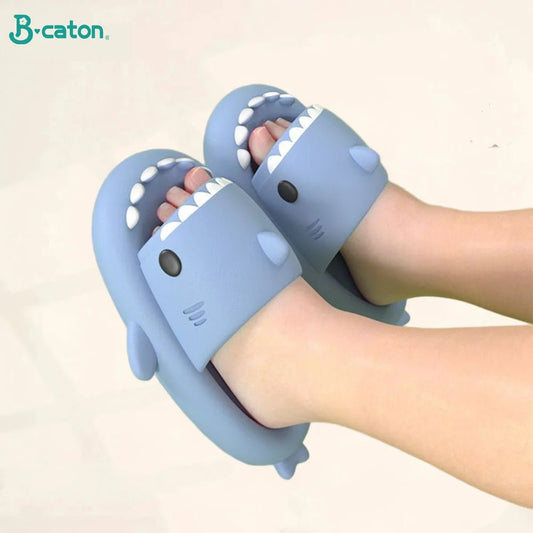 Cute cartoon shark slippers 🦈 Soft EVA sole, non - slip & comfy. Perfect indoor/outdoor shoes for kids – fun, safe & stylish children’s sandals! - WAREHOUSE SHOP