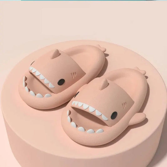 Cute cartoon shark slippers 🦈 Soft EVA sole, non - slip & comfy. Perfect indoor/outdoor shoes for kids – fun, safe & stylish children’s sandals! - WAREHOUSE SHOP