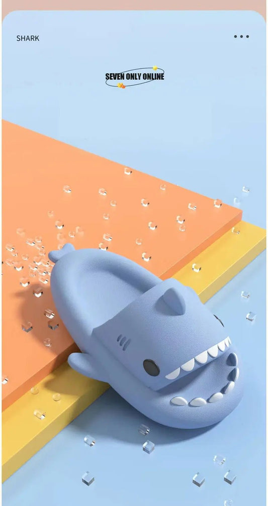 Cute cartoon shark slippers 🦈 Soft EVA sole, non - slip & comfy. Perfect indoor/outdoor shoes for kids – fun, safe & stylish children’s sandals! - WAREHOUSE SHOP