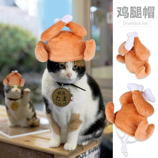 Cute Cat Hat Plush – Winter Knitted Pet Hat for Puppies & Kittens, Cosplay & Party Accessories - WAREHOUSE SHOP