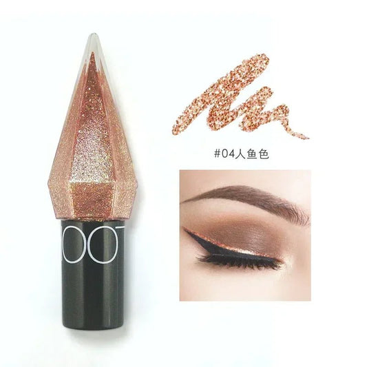 Diamond Shiny Eye Liners Eyeshadow Waterproof Silver Rose Gold Color Glitter Sequins Eyeliner Eye Shadow Makeup Beauty Cosmetics - WAREHOUSE SHOP