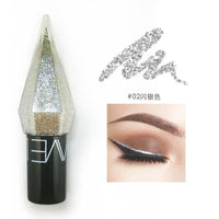Diamond Shiny Eye Liners Eyeshadow Waterproof Silver Rose Gold Color Glitter Sequins Eyeliner Eye Shadow Makeup Beauty Cosmetics - WAREHOUSE SHOP