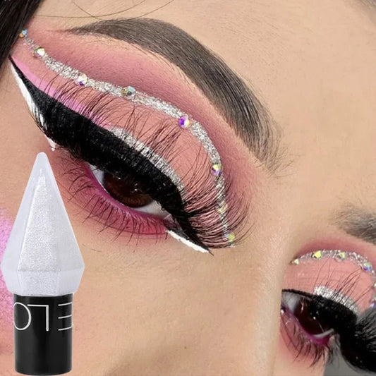 Diamond Shiny Eye Liners Eyeshadow Waterproof Silver Rose Gold Color Glitter Sequins Eyeliner Eye Shadow Makeup Beauty Cosmetics - WAREHOUSE SHOP