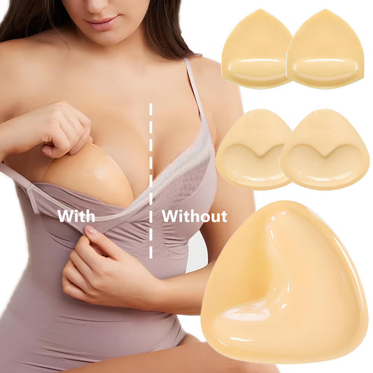 Double Sided Adhesive Sticky Bra Inserts Push Up Thick Sponge Breast Lift Pads Women Swimsuit Bikini Cup Enhancer - WAREHOUSE SHOP