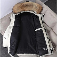 Duck Down winter Coats, Hooded Fur Collar, Casual Long Puffer Jackets Quality for Men - WAREHOUSE SHOP