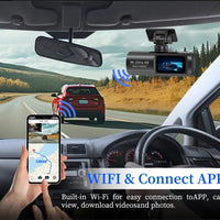 E - ACE UHD 4K Dashcam With GPS WiFi Night Vision 24h Parking Loop Dual Channel Recording 4K Front and 1080P Rear Dual Lens - WAREHOUSE SHOP