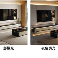 Elegant Space Saving TV Stand Eco Friendly Materials Sustainable Modern Aesthetics TV Stand Sliding Doors Living Room Furniture - WAREHOUSE SHOP
