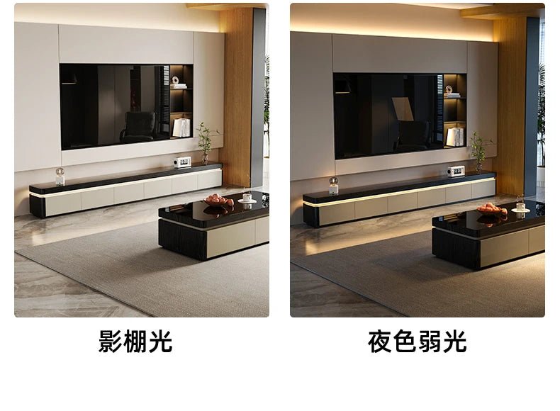 Elegant Space Saving TV Stand Eco Friendly Materials Sustainable Modern Aesthetics TV Stand Sliding Doors Living Room Furniture - WAREHOUSE SHOP