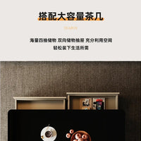 Elegant Space Saving TV Stand Eco Friendly Materials Sustainable Modern Aesthetics TV Stand Sliding Doors Living Room Furniture - WAREHOUSE SHOP