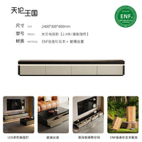 Elegant Space Saving TV Stand Eco Friendly Materials Sustainable Modern Aesthetics TV Stand Sliding Doors Living Room Furniture - WAREHOUSE SHOP