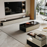 Elegant Space Saving TV Stand Eco Friendly Materials Sustainable Modern Aesthetics TV Stand Sliding Doors Living Room Furniture - WAREHOUSE SHOP