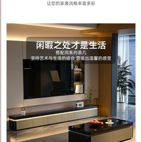 Elegant Space Saving TV Stand Eco Friendly Materials Sustainable Modern Aesthetics TV Stand Sliding Doors Living Room Furniture - WAREHOUSE SHOP