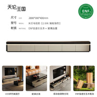 Elegant Space Saving TV Stand Eco Friendly Materials Sustainable Modern Aesthetics TV Stand Sliding Doors Living Room Furniture - WAREHOUSE SHOP