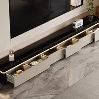 Elegant Space Saving TV Stand Eco Friendly Materials Sustainable Modern Aesthetics TV Stand Sliding Doors Living Room Furniture - WAREHOUSE SHOP