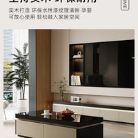 Elegant Space Saving TV Stand Eco Friendly Materials Sustainable Modern Aesthetics TV Stand Sliding Doors Living Room Furniture - WAREHOUSE SHOP