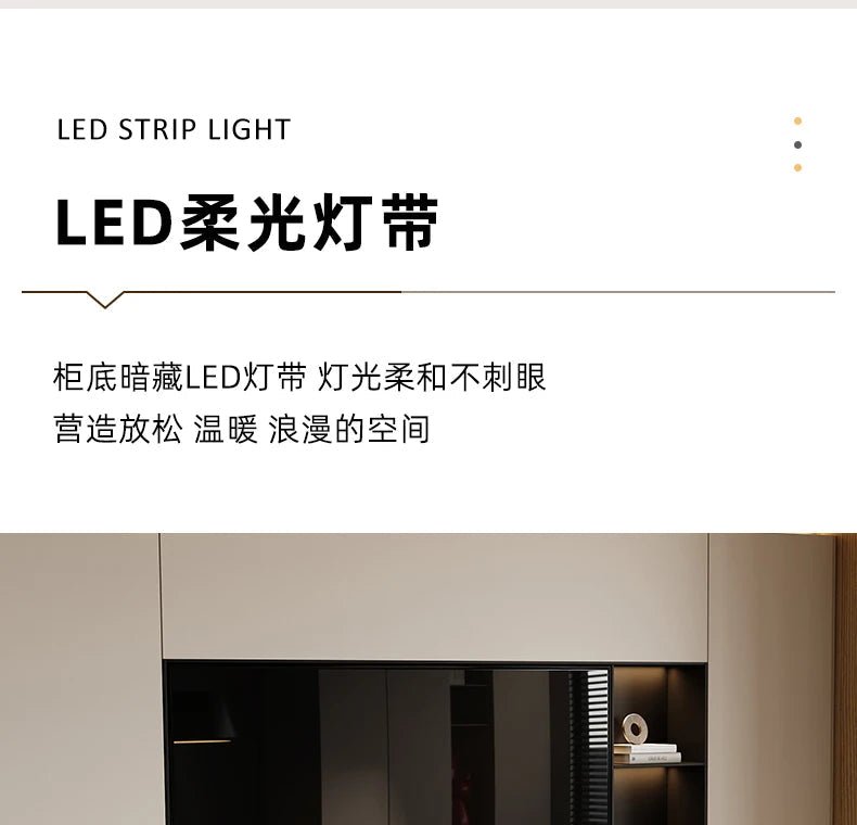 Elegant Space Saving TV Stand Eco Friendly Materials Sustainable Modern Aesthetics TV Stand Sliding Doors Living Room Furniture - WAREHOUSE SHOP
