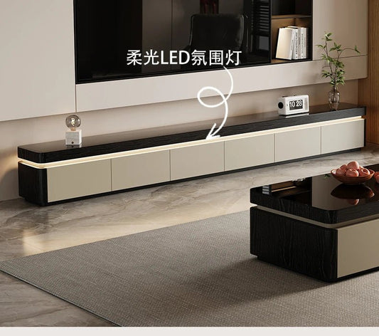 Elegant Space Saving TV Stand Eco Friendly Materials Sustainable Modern Aesthetics TV Stand Sliding Doors Living Room Furniture - WAREHOUSE SHOP
