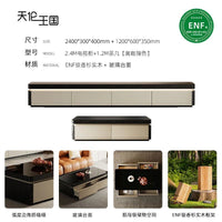 Elegant Space Saving TV Stand Eco Friendly Materials Sustainable Modern Aesthetics TV Stand Sliding Doors Living Room Furniture - WAREHOUSE SHOP