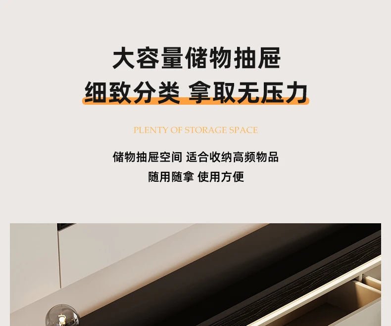 Elegant Space Saving TV Stand Eco Friendly Materials Sustainable Modern Aesthetics TV Stand Sliding Doors Living Room Furniture - WAREHOUSE SHOP