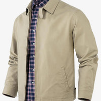 European and American Popular Fashionable Comfortable Multi Pocket Jacket for Men's Casual Pure Cotton Lapel Windproof Jacket - WAREHOUSE SHOP