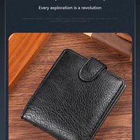 Everyday Leather Wallet For Men Durable Coin Pouch, Slim Bifold Photo ID Card Holders. - WAREHOUSE SHOP