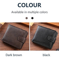 Everyday Leather Wallet For Men Durable Coin Pouch, Slim Bifold Photo ID Card Holders. - WAREHOUSE SHOP