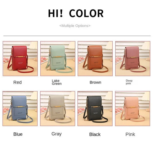 Fashion Screen Touch Lock, Cell Phone Bag. Women's Mobile Phone Card Holder. Crossbody Shoulder Bag - WAREHOUSE SHOP