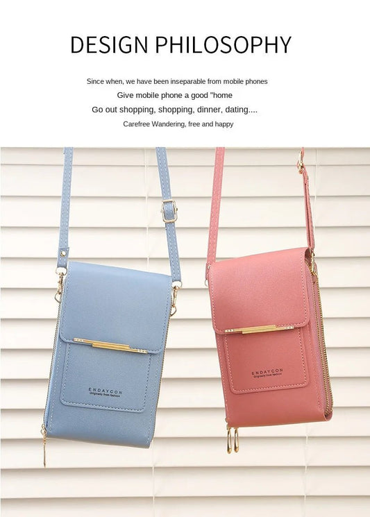 Fashion Screen Touch Lock, Cell Phone Bag. Women's Mobile Phone Card Holder. Crossbody Shoulder Bag - WAREHOUSE SHOP