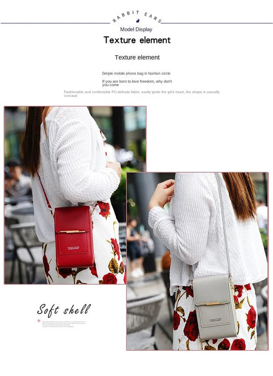 Fashion Screen Touch Lock, Cell Phone Bag. Women's Mobile Phone Card Holder. Crossbody Shoulder Bag - WAREHOUSE SHOP