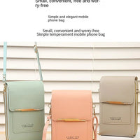 Fashion Screen Touch Lock, Cell Phone Bag. Women's Mobile Phone Card Holder. Crossbody Shoulder Bag - WAREHOUSE SHOP