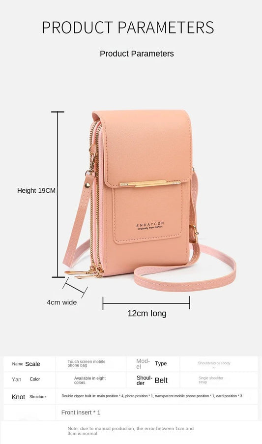 Fashion Screen Touch Lock, Cell Phone Bag. Women's Mobile Phone Card Holder. Crossbody Shoulder Bag - WAREHOUSE SHOP