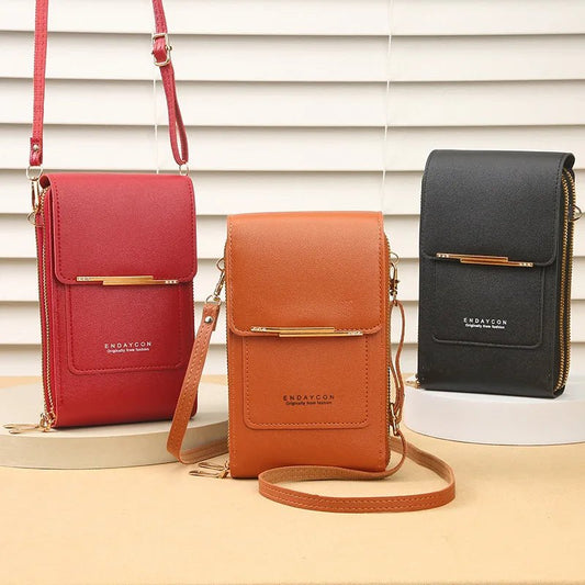 Fashion Screen Touch Lock, Cell Phone Bag. Women's Mobile Phone Card Holder. Crossbody Shoulder Bag - WAREHOUSE SHOP