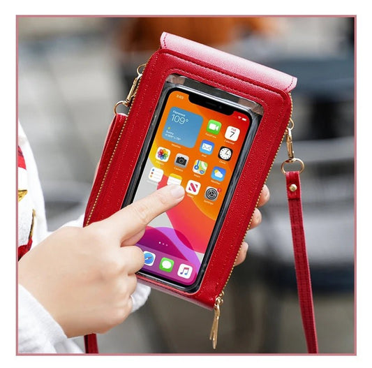 Fashion Screen Touch Lock, Cell Phone Bag. Women's Mobile Phone Card Holder. Crossbody Shoulder Bag - WAREHOUSE SHOP
