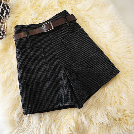 Fashionable All - match Slimming Woolen Wide - leg Pants - WAREHOUSE SHOP