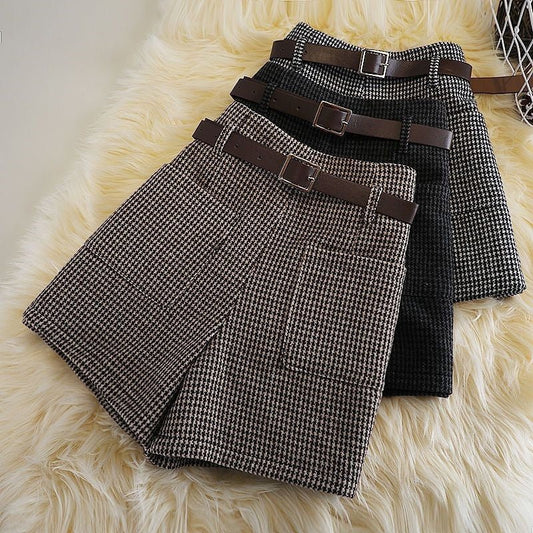 Fashionable All - match Slimming Woolen Wide - leg Pants - WAREHOUSE SHOP