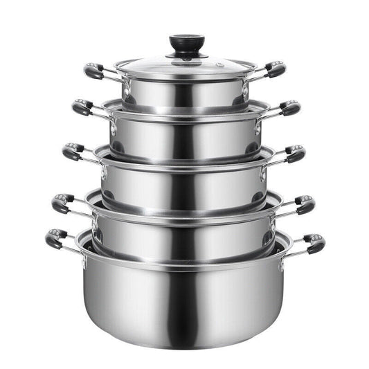 Five pieces Stainless Steel Saucepan for your kitchen. - WAREHOUSE SHOP