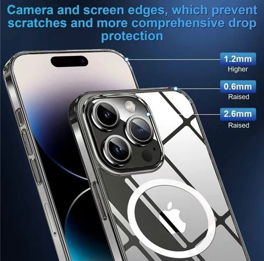 For Phone 15 14 Plus, Pro, Pro Max Case, Compatible With MagSafe, Shockproof Military - Grade Protection, Magnetic Phone Case For Phone 15 14 Plus, Pro, Pro Max, Classic Hybrid Case - WAREHOUSE SHOP