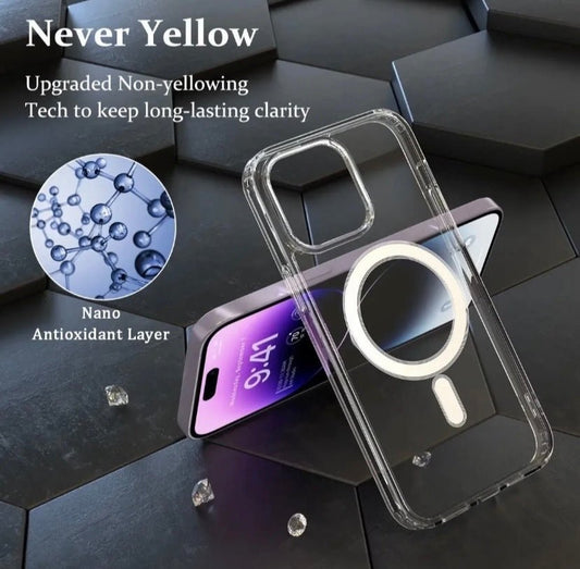 For Phone 15 14 Plus, Pro, Pro Max Case, Compatible With MagSafe, Shockproof Military - Grade Protection, Magnetic Phone Case For Phone 15 14 Plus, Pro, Pro Max, Classic Hybrid Case - WAREHOUSE SHOP