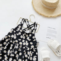Girls Little Daisy Printed Slip Sleeveless Dress. Kids Dresses for Girls 2 To 6 Years, Flower Girl weddings Dresses - WAREHOUSE SHOP