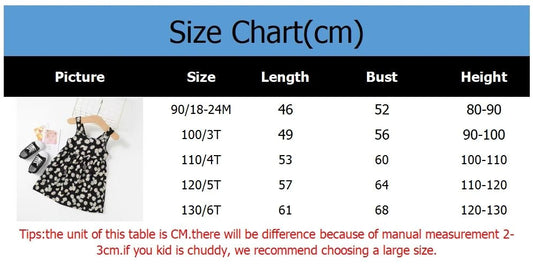 Girls Little Daisy Printed Slip Sleeveless Dress. Kids Dresses for Girls 2 To 6 Years, Flower Girl weddings Dresses - WAREHOUSE SHOP