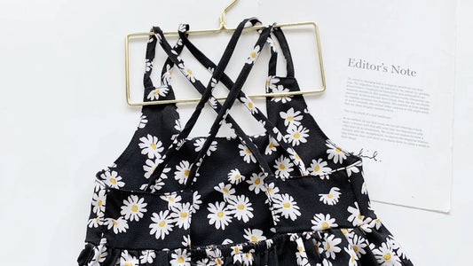 Girls Little Daisy Printed Slip Sleeveless Dress. Kids Dresses for Girls 2 To 6 Years, Flower Girl weddings Dresses - WAREHOUSE SHOP