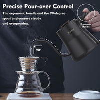Gooseneck Electric Kettle, Pour Over Coffee Kettle Hot Water Tea Kettle,Stainless Steel Inner With Leak Proof Design,Rapid Heating, Auto Shutoff - WAREHOUSE SHOP
